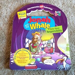 NWT Jonah & the Whale Bible Board Book w/interactive DVD